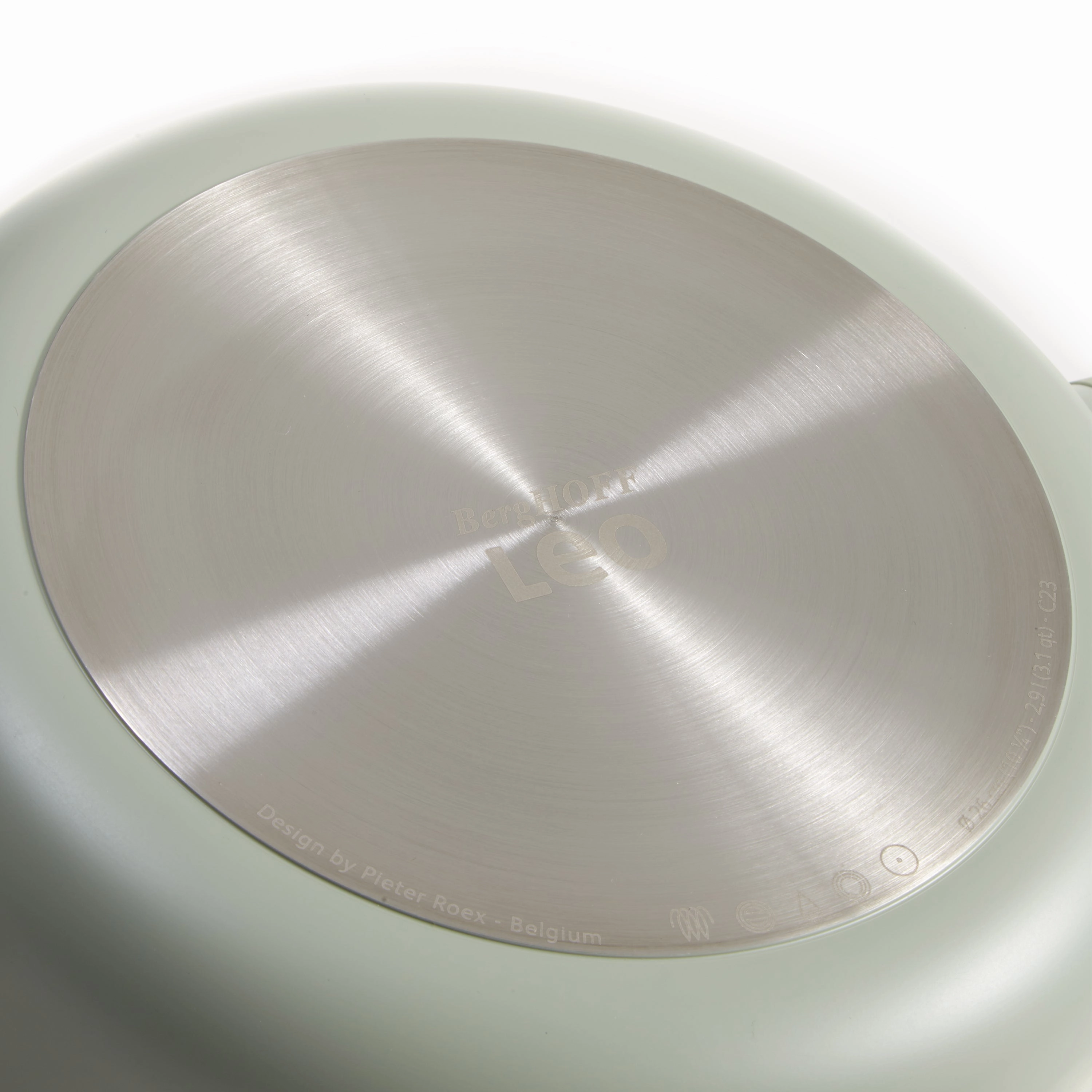BergHOFF Balance Nonstick Ceramic Saut Pan 10.25", 3.1qt. With Glass Lid, Recycled Aluminum, Sage