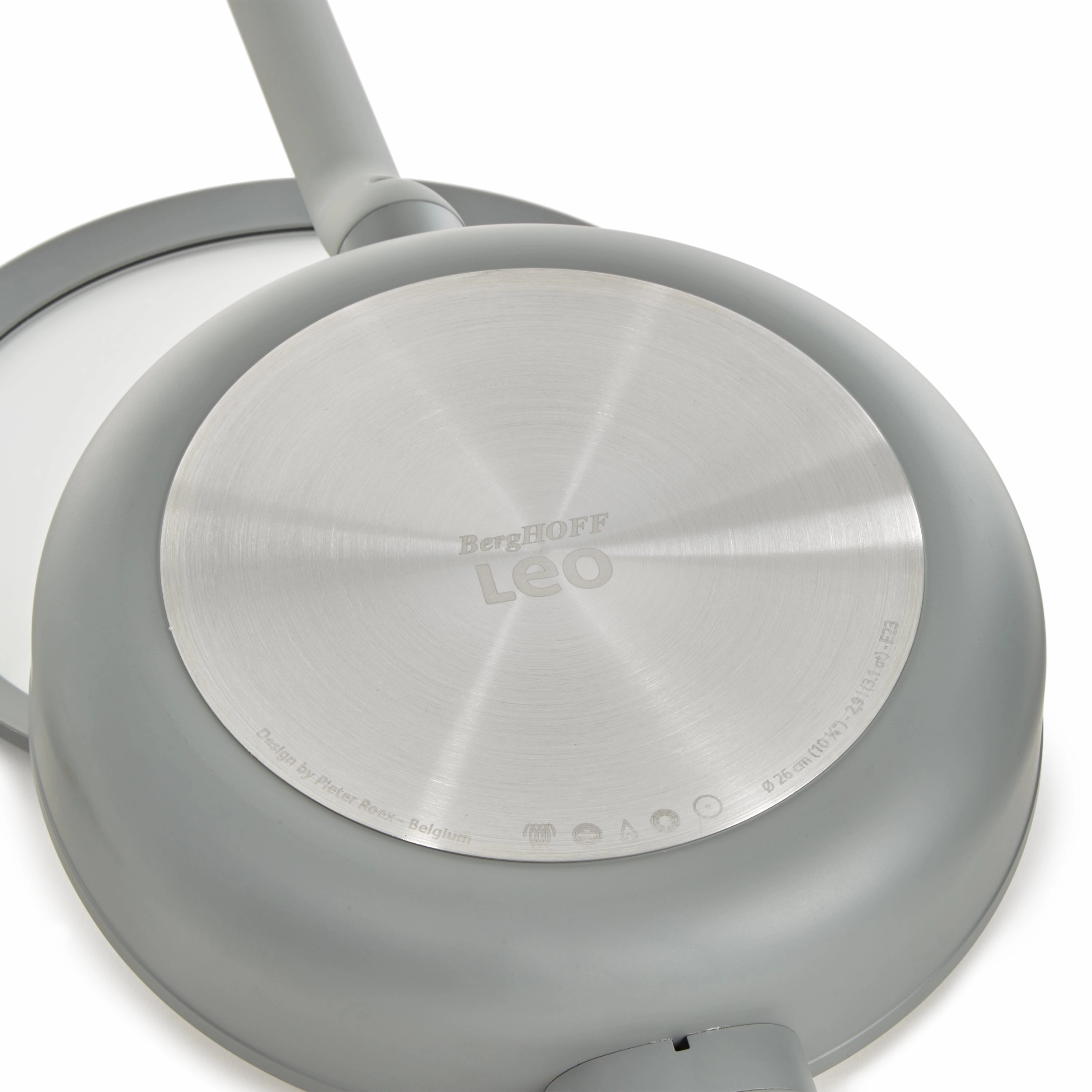 BergHOFF Balance Nonstick Ceramic Saut Pan (Long Handle) 10.25", 3.1qt. With Glass Lid, Recycled Aluminum, Moonmist