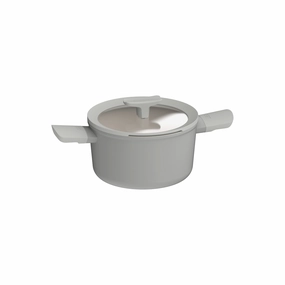 BergHOFF Balance Nonstick Ceramic Stockpot 8", 3.3qt. With Glass Lid, Recycled Aluminum, Moonmist cookware set,cooking pots,kitchen cookware