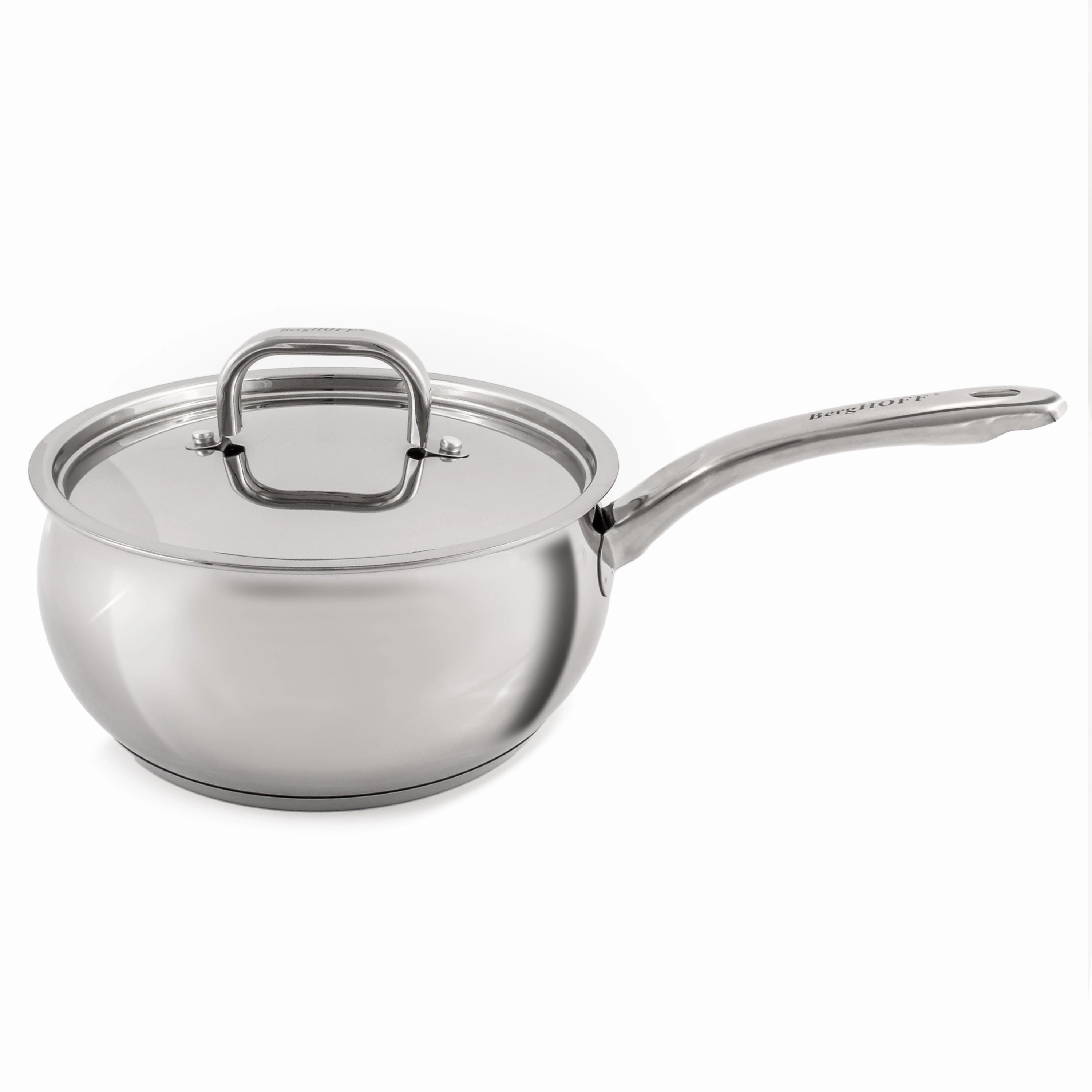 BergHOFF Belly Shape 18/10 Stainless Steel 8" Sauce Pan with SS Lid, 3.2qt. cookware set,cooking pots,kitchen cookware