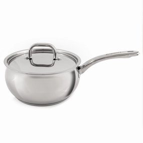 BergHOFF Belly Shape 18/10 Stainless Steel 8" Sauce Pan with SS Lid, 3.2qt. cookware set,cooking pots,kitchen cookware