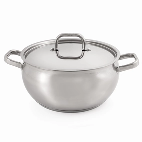 BergHOFF Belly Shape 18/10 Stainless Steel 9.5" Stock Pot with SS Lid, 5.5qt. cookware set,cooking pots,kitchen cookware