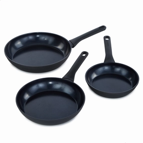 BergHOFF DiNA Helix 3pc Nonstick Ceramic Fry Pan Set cookware set,cooking pots,kitchen cookware