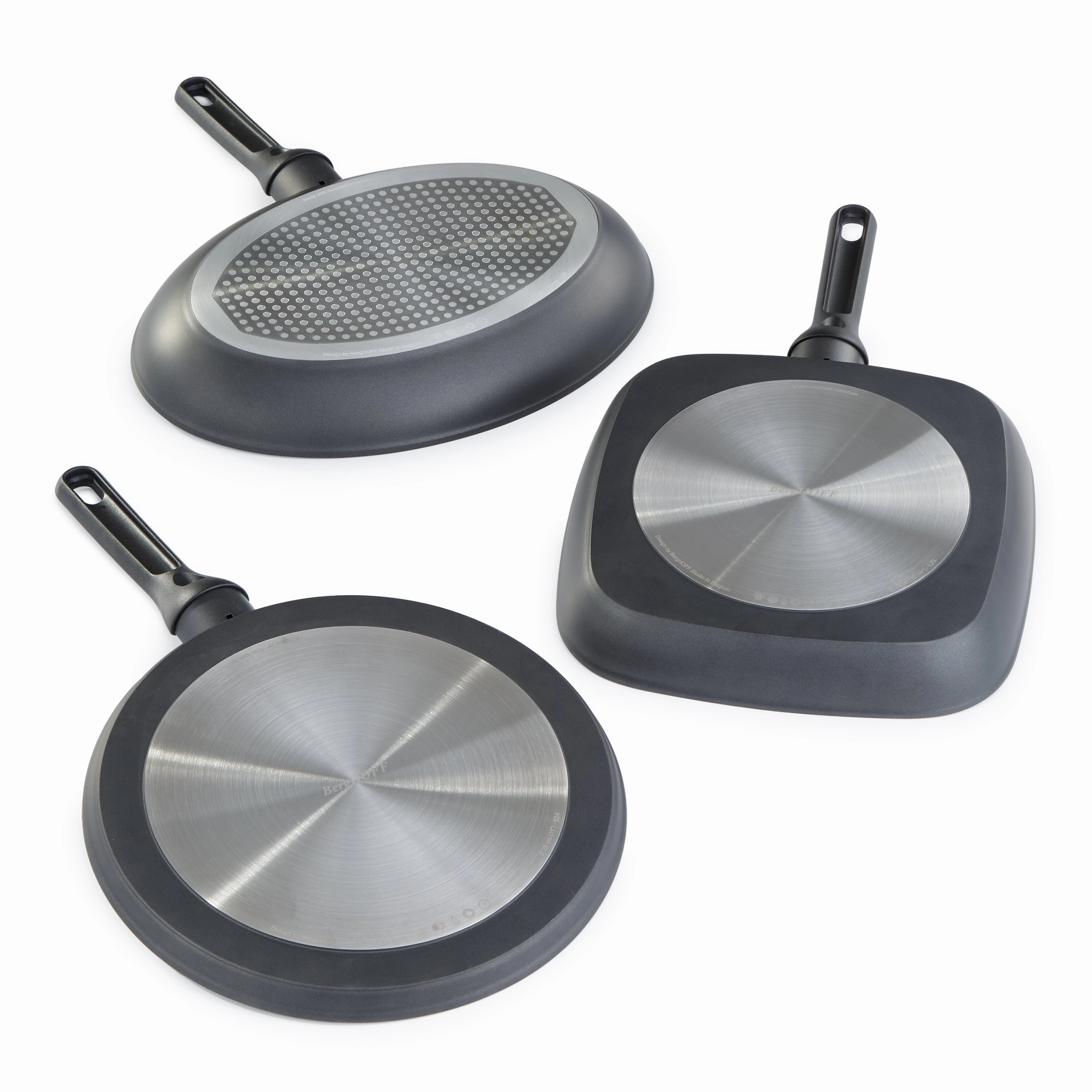BergHOFF DiNA Helix 3pc Nonstick Specialty Cookware Set, Recycled Aluminum