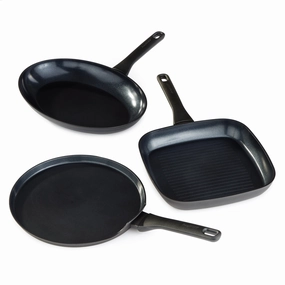 BergHOFF DiNA Helix 3pc Nonstick Specialty Cookware Set, Recycled Aluminum cookware set,cooking pots,kitchen cookware