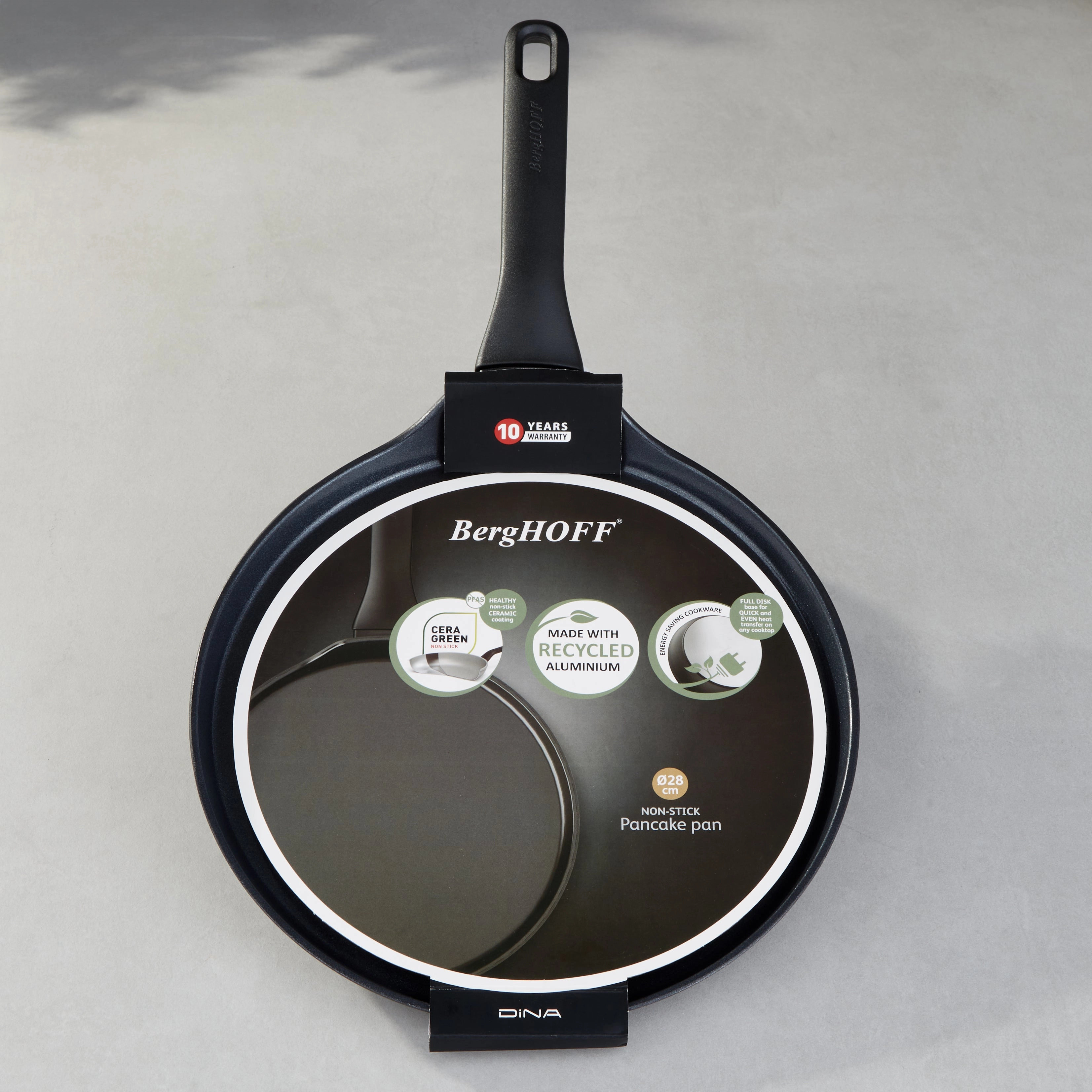 BergHOFF DiNA Helix Nonstick Ceramic Pancake Pan 11", Recycled Aluminum
