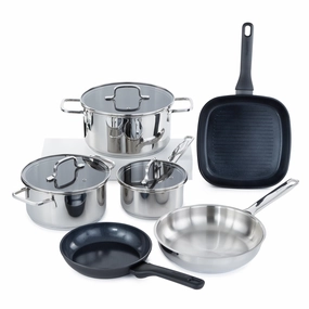 BergHOFF DiNA Helix Recycled 9pc Cookware Set cookware set,cooking pots,kitchen cookware