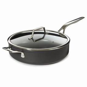 BergHOFF Essentials Nonstick Hard Anodized 11" Deep Skillet 4.3qt. With Glass Lid, Black cookware set,cooking pots,kitchen cookware