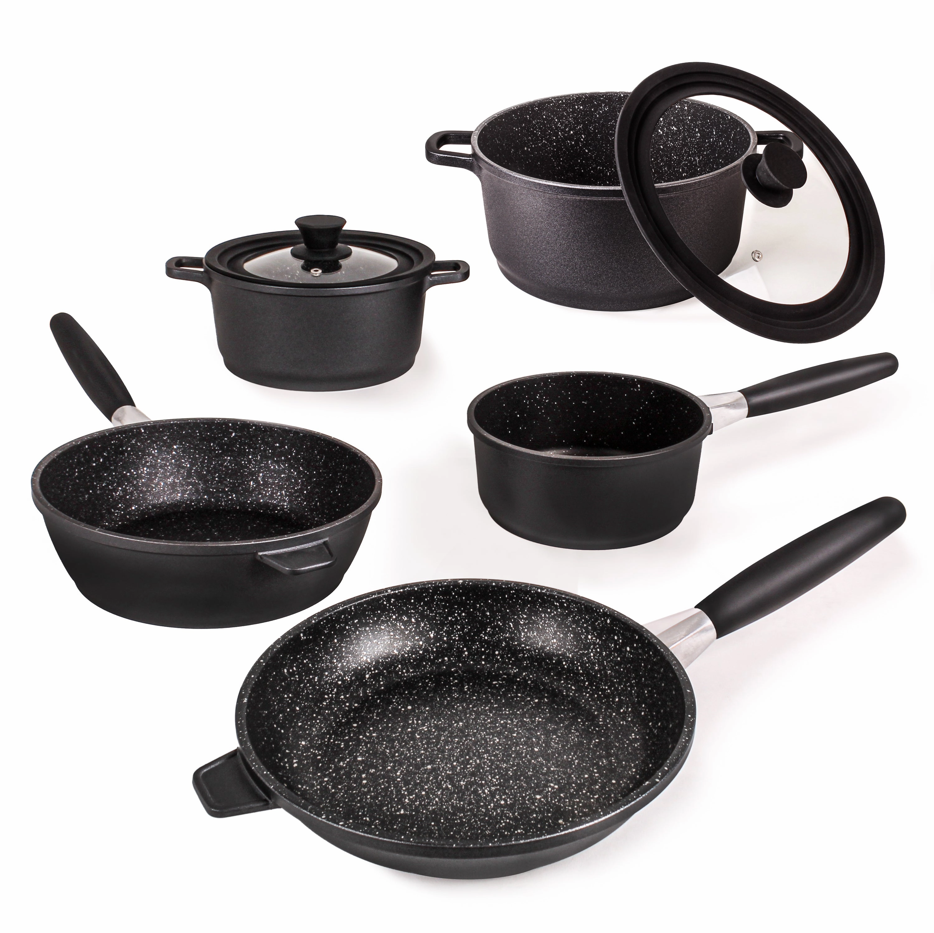 BergHOFF EuroCAST 7Pc Chef Cookware Set cookware set,cooking pots,kitchen cookware