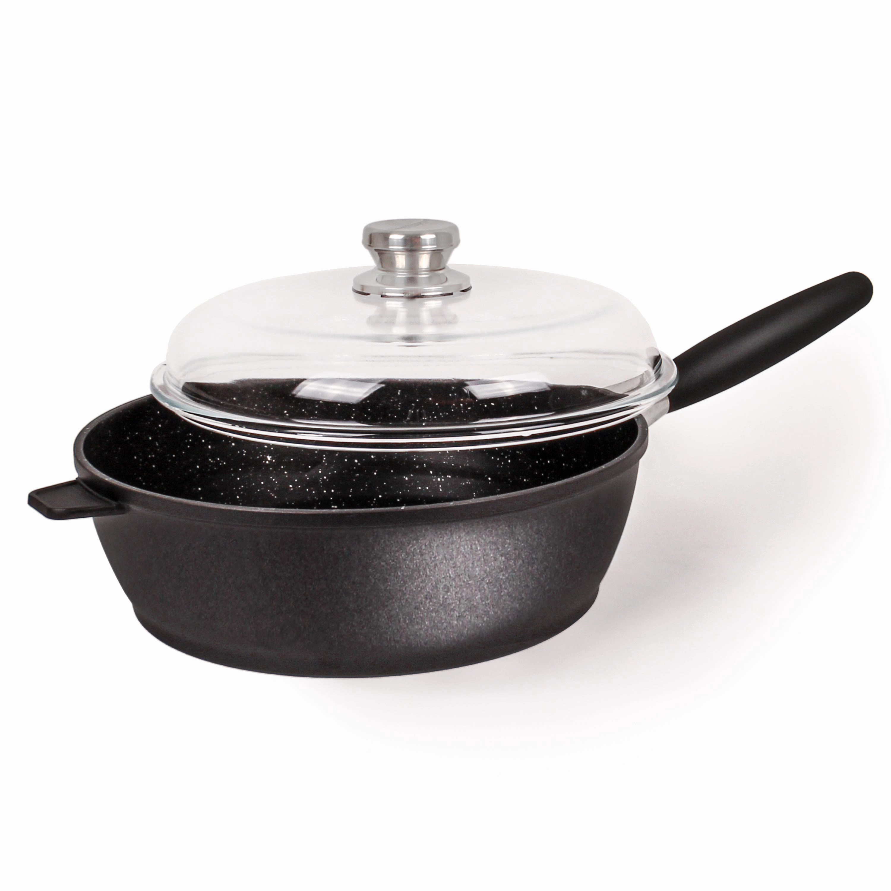 BergHOFF EuroCAST Cast Aluminum Non-stick 9.5" Saute Pan, Glass Lid