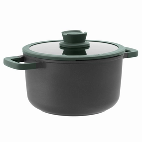 BergHOFF Forest Non-stick Cast Aluminum Stockpot 10", 5.9qt. With Glass Lid cookware set,cooking pots,kitchen cookware