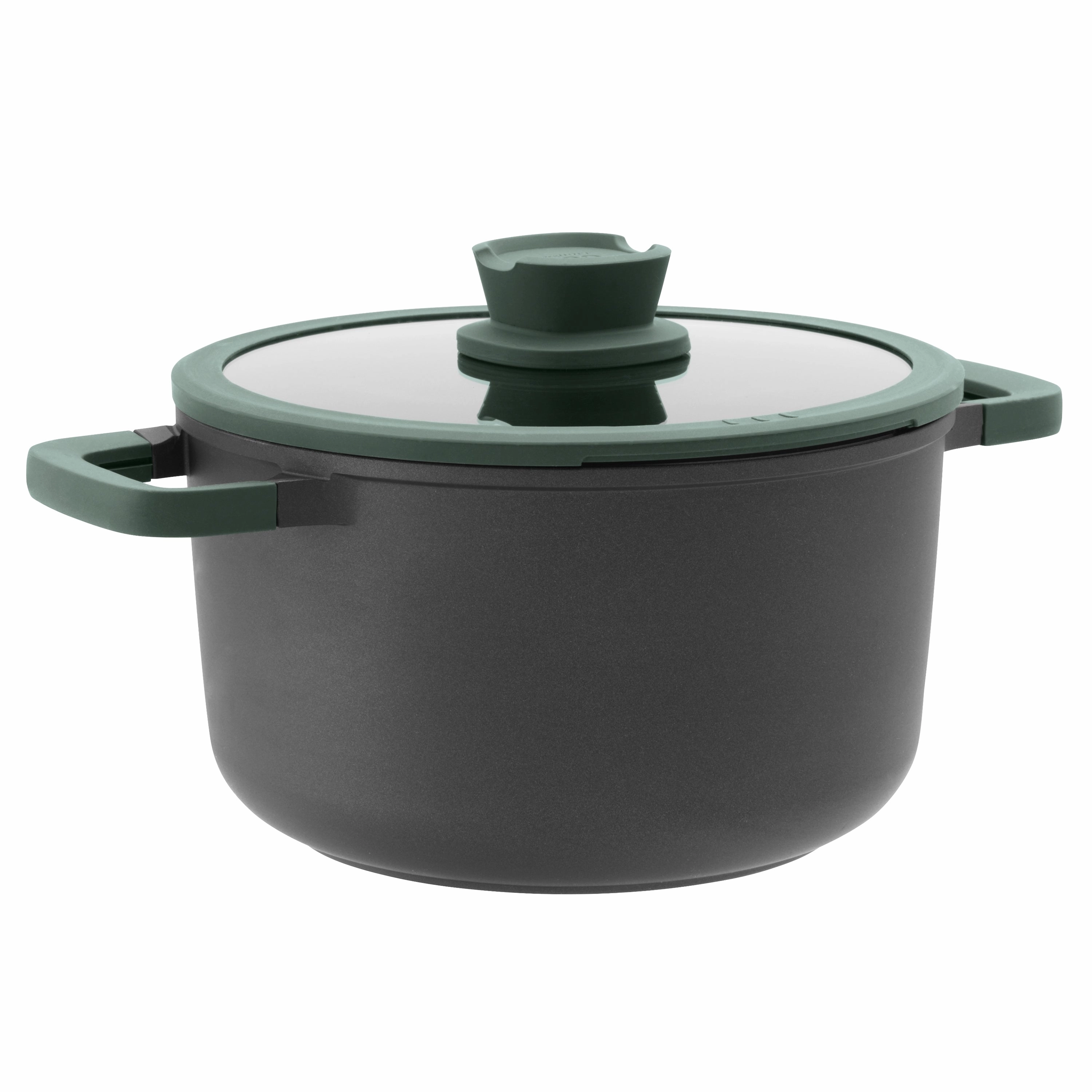 BergHOFF Forest Non-stick Cast Aluminum Stockpot 10", 5.9qt. With Glass Lid cookware set,cooking pots,kitchen cookware