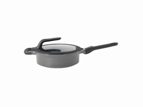 BergHOFF GEM 10" Non-stick Covered Saut Pan 3.5Qt., Detachable Handle, Grey cookware set,cooking pots,kitchen cookware