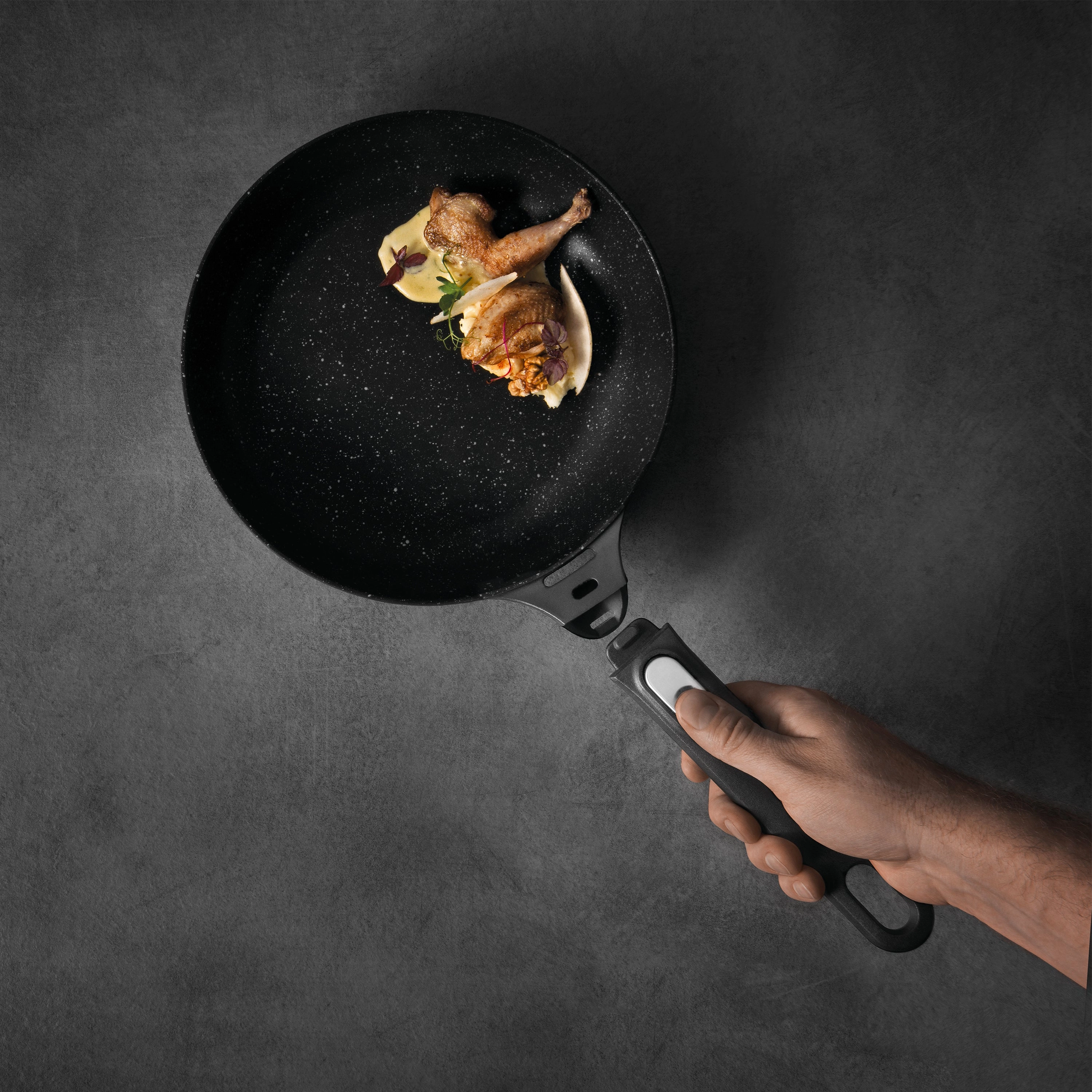 BergHOFF GEM 10" Non-stick Fry Pan, Detachable Handle, Black