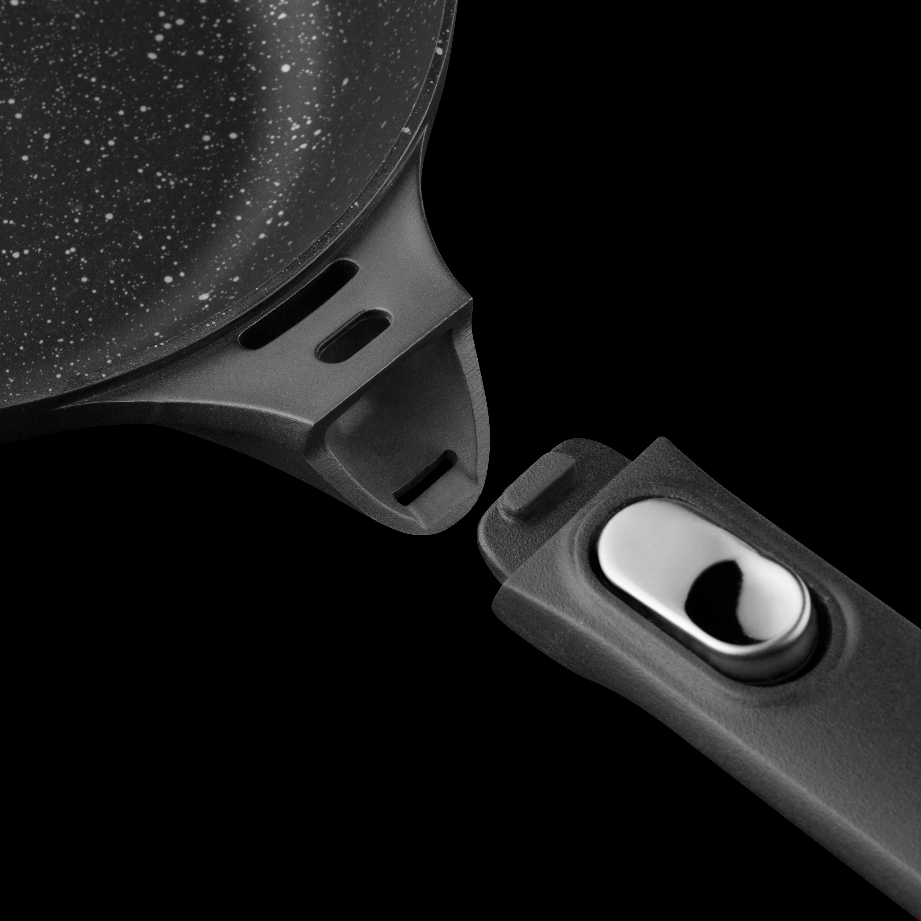 BergHOFF GEM 11" Non-stick Fry Pan, Detachable Handle, Black