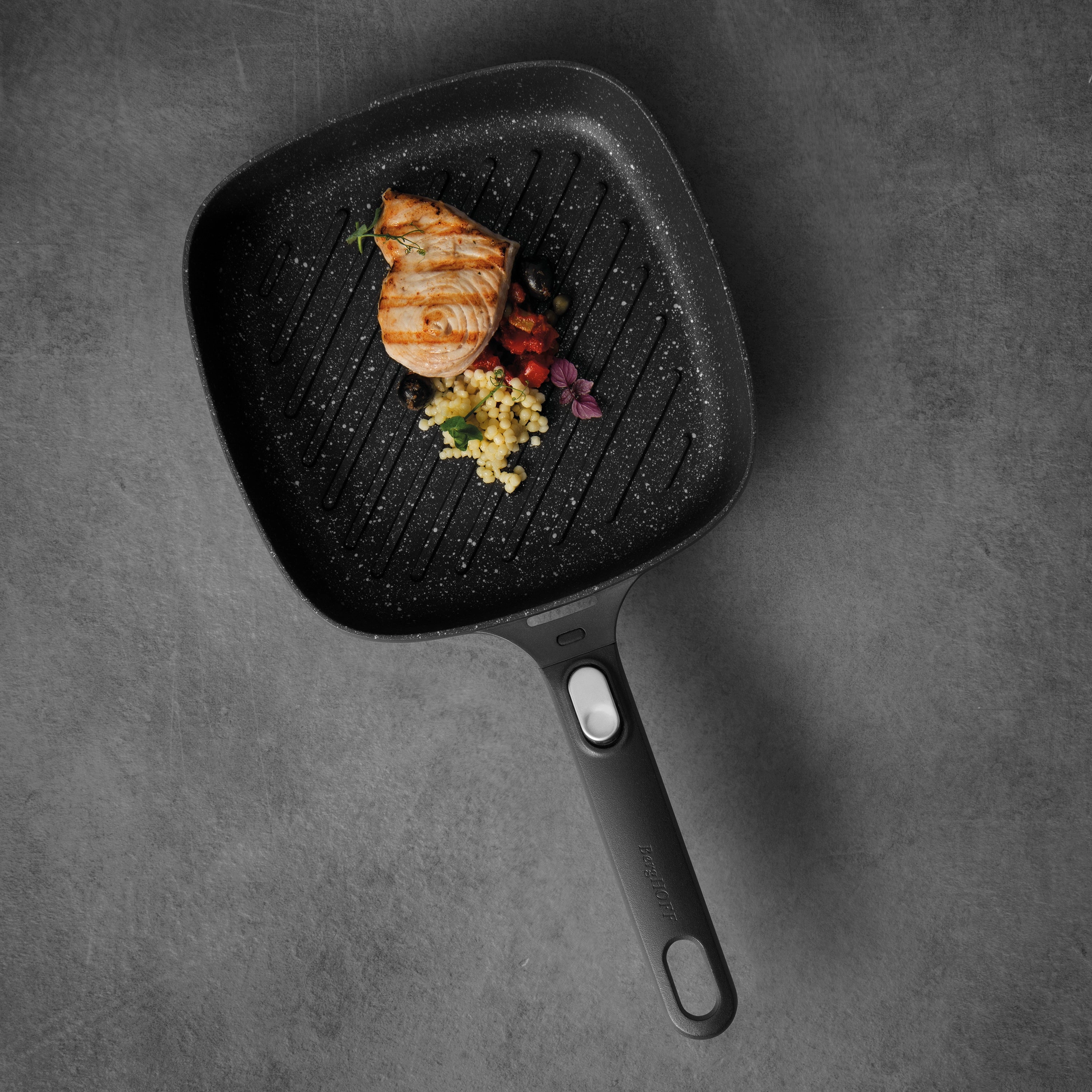 BergHOFF GEM 11" Non-Stick Grill Pan, Black