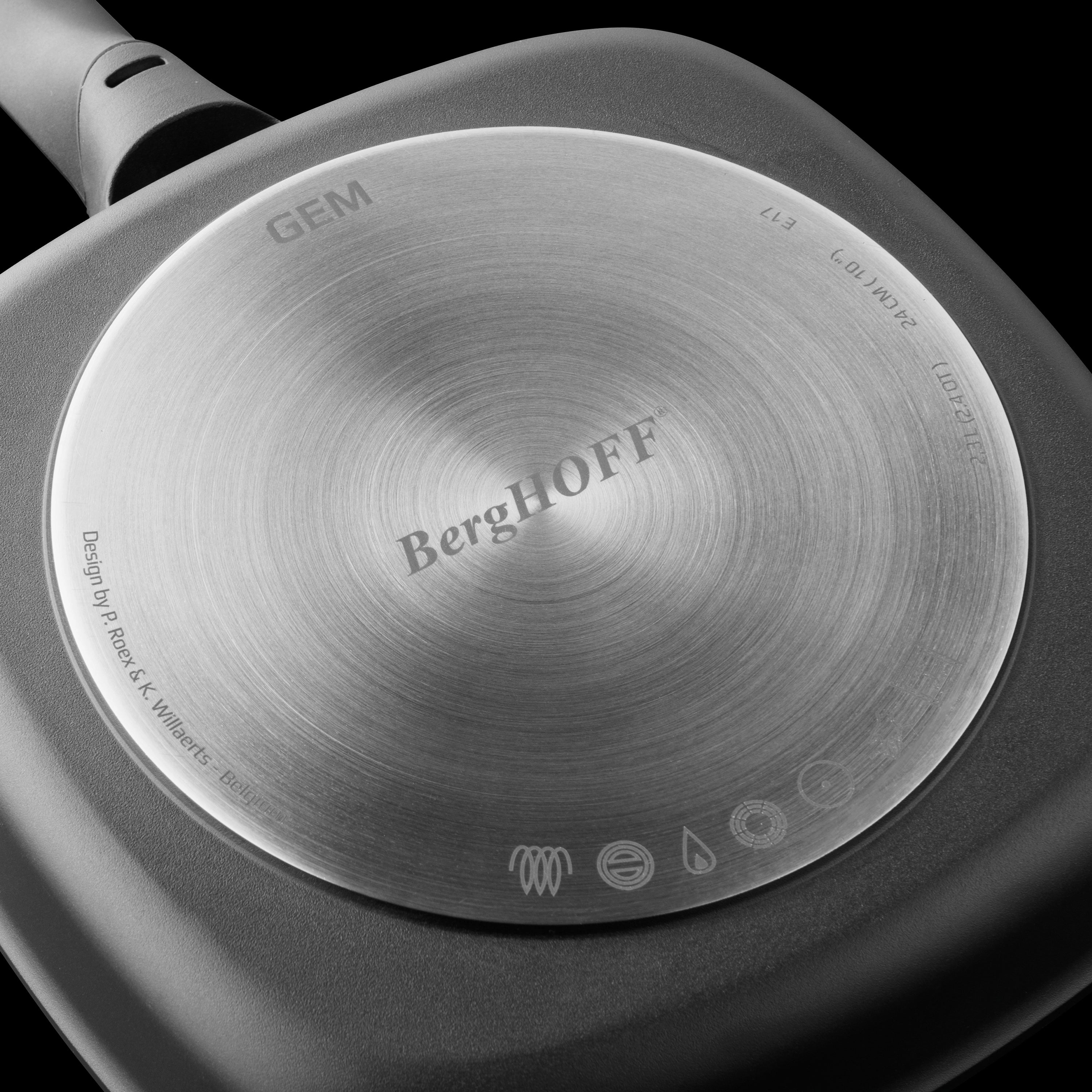 BergHOFF GEM 11" Non-Stick Grill Pan, Black