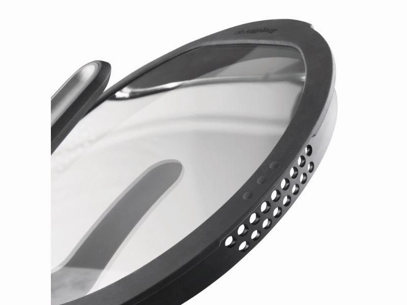 BergHOFF GEM 11" Non-stick Two-Handled Saut Pan 4.9Qt., Glass Lid, Gray