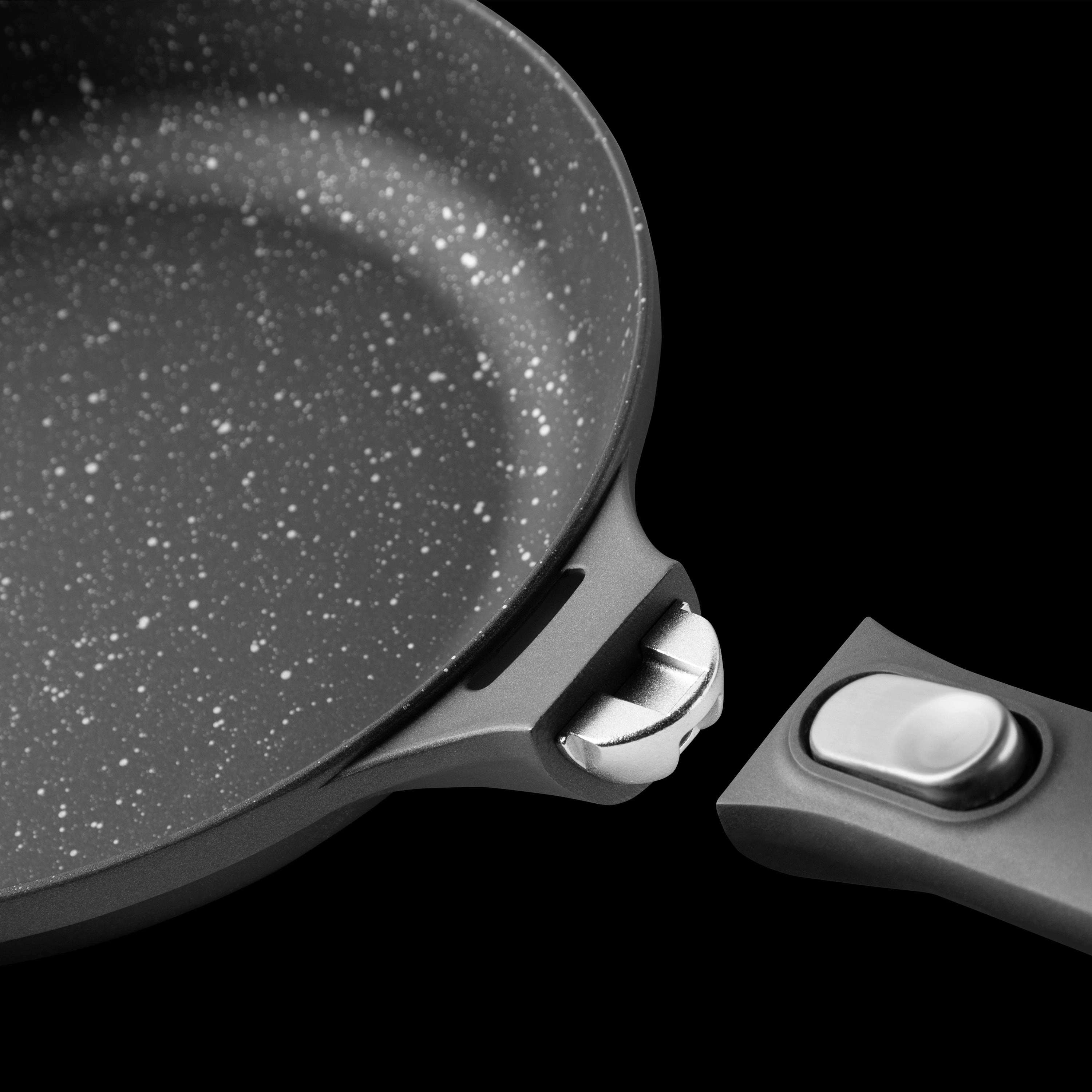 BergHOFF GEM 12.5" Non-stick Fry Pan, Detachable Handle, Black