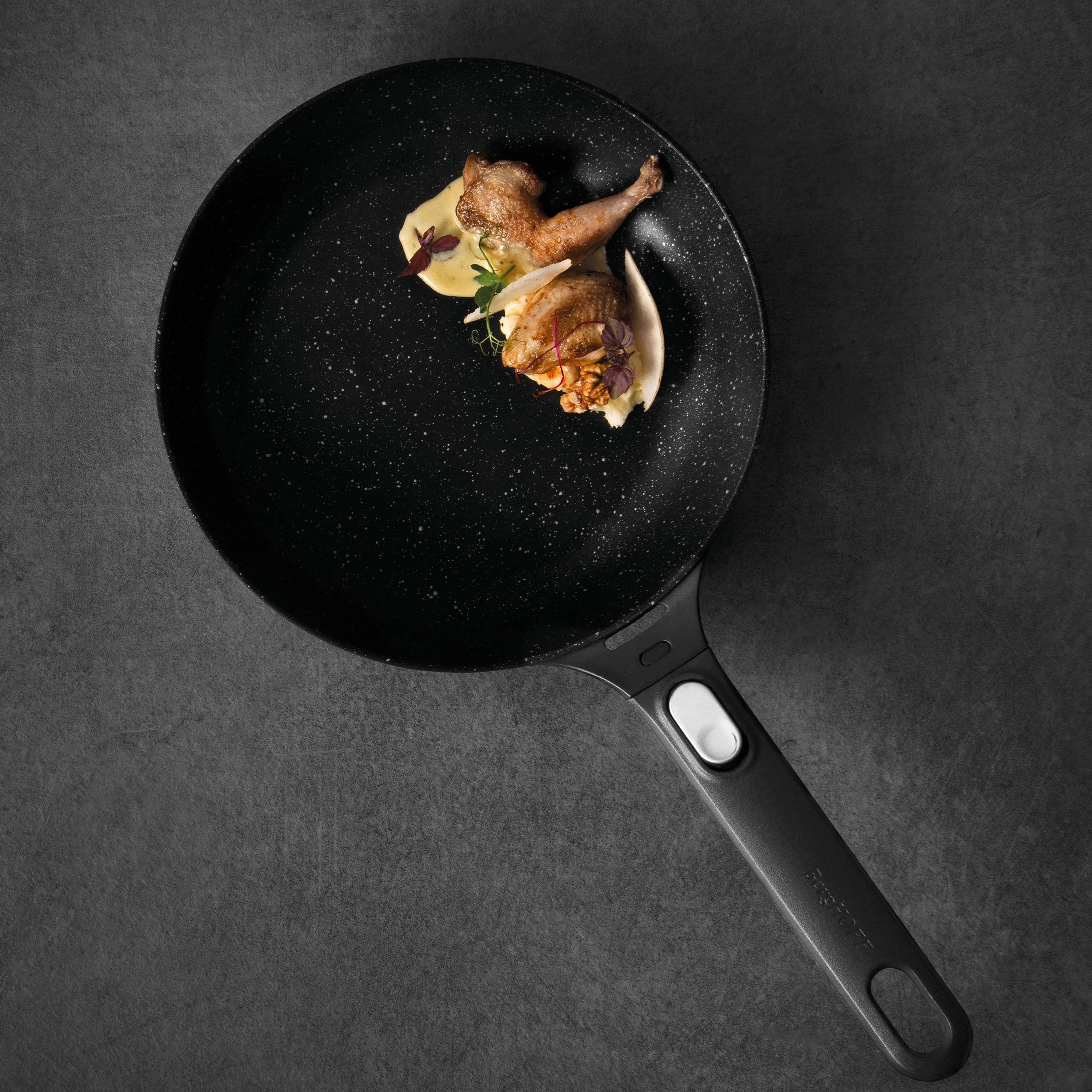 BergHOFF GEM 12.5" Non-stick Fry Pan, Detachable Handle, Black