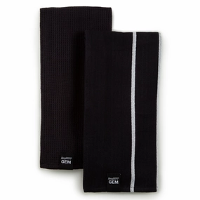 BergHOFF GEM 2pc Cotton Tea Towel Set, Black cookware set,cooking pots,kitchen cookware