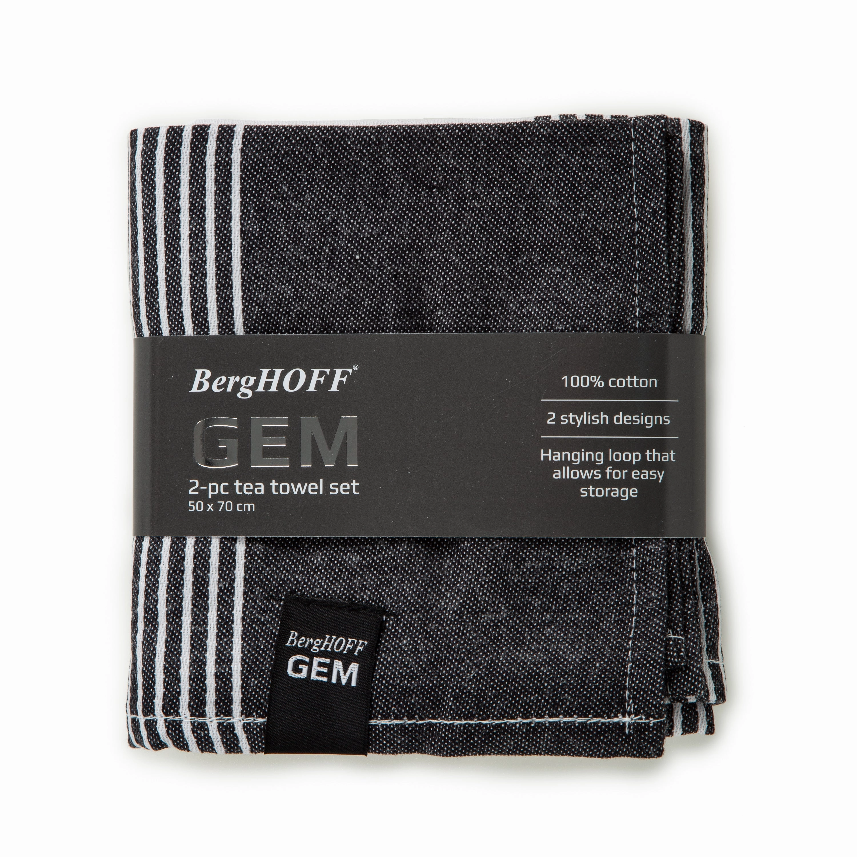 BergHOFF GEM 2pc Cotton Tea Towel Set, Multicolor