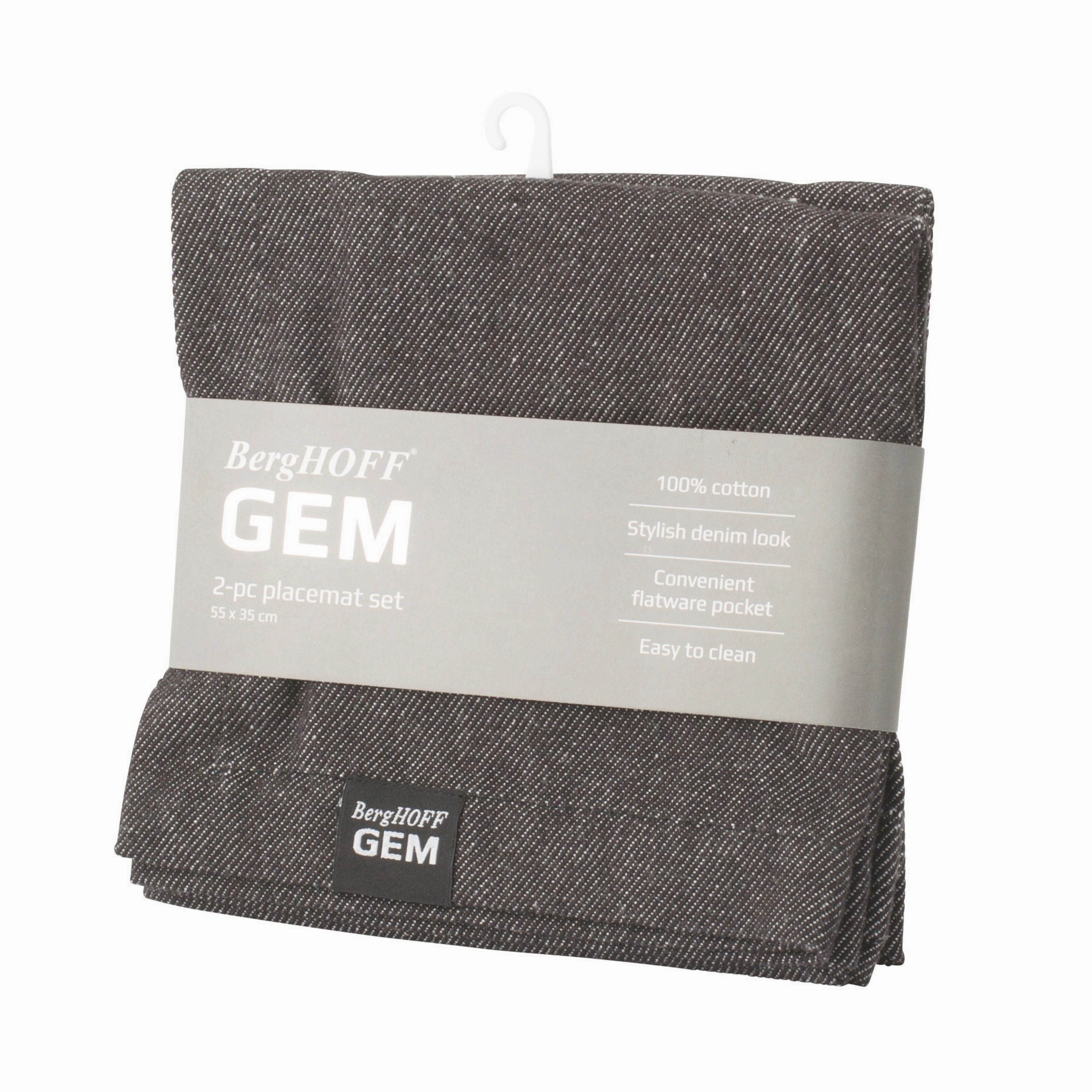 BergHOFF GEM 2pc Placemat Set, Grey