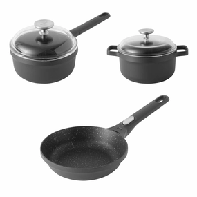 BergHOFF GEM 5Pc Cast Aluminum Non-stick Starter Cookware Set cookware set,cooking pots,kitchen cookware