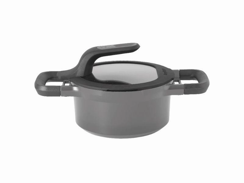 BergHOFF GEM 6.25" Non-stick Covered Stockpot 1.6Qt., Grey cookware set,cooking pots,kitchen cookware