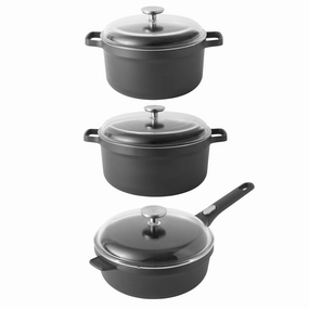 BergHOFF GEM 6Pc Cast Aluminum Non-stick Simmer Cookware Set cookware set,cooking pots,kitchen cookware