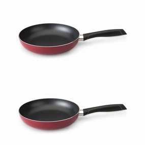 BergHOFF Geminis 2pc Aluminum Fry Pan Set 9.5", Red cookware set,cooking pots,kitchen cookware