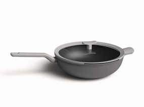 BergHOFF Leo 12.5" Non-stick Wok 6.2Qt., Gray, Glass Lid cookware set,cooking pots,kitchen cookware