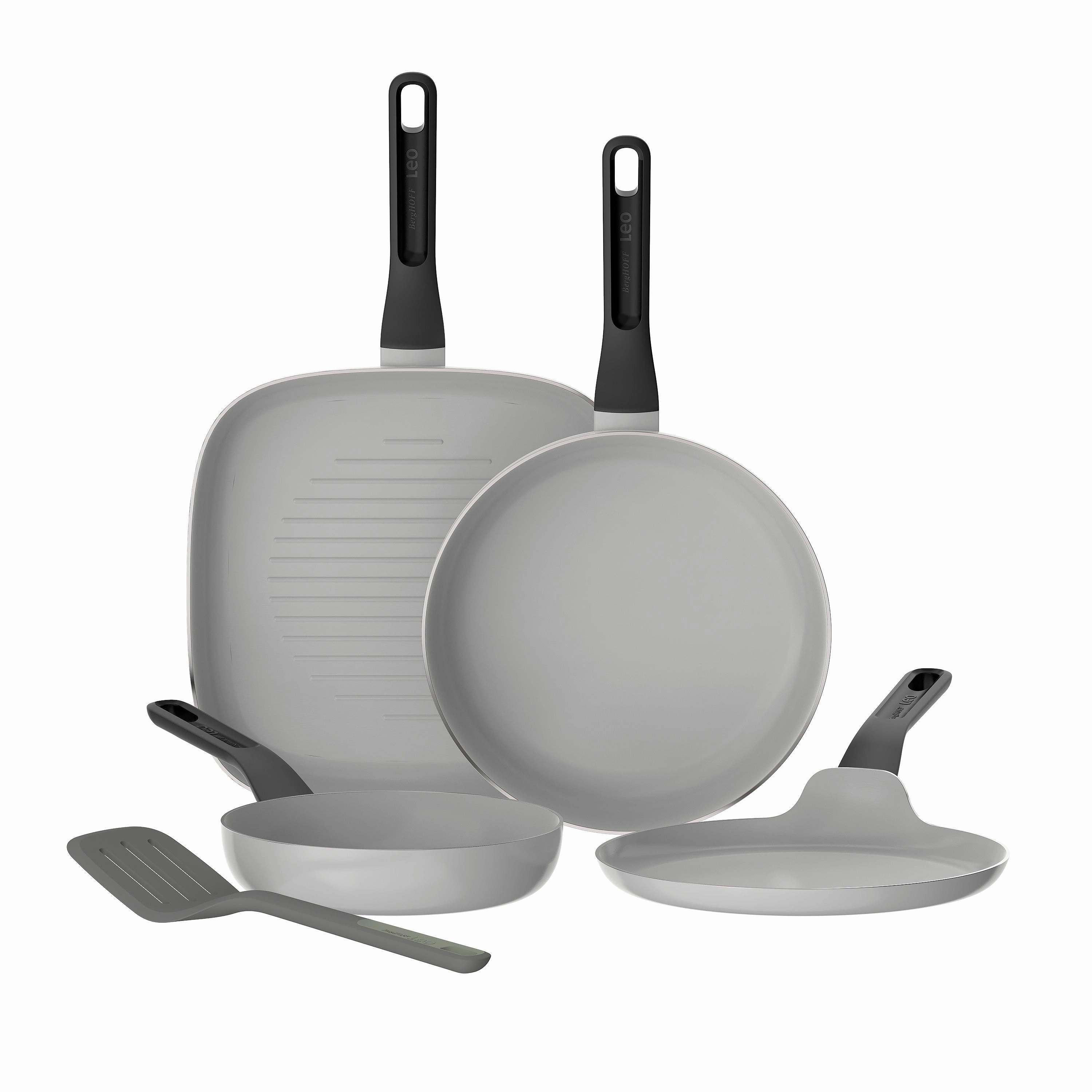 BergHOFF Leo Glints 5Pc Ceramic Nonstick Cookware Set, Spirit cookware set,cooking pots,kitchen cookware
