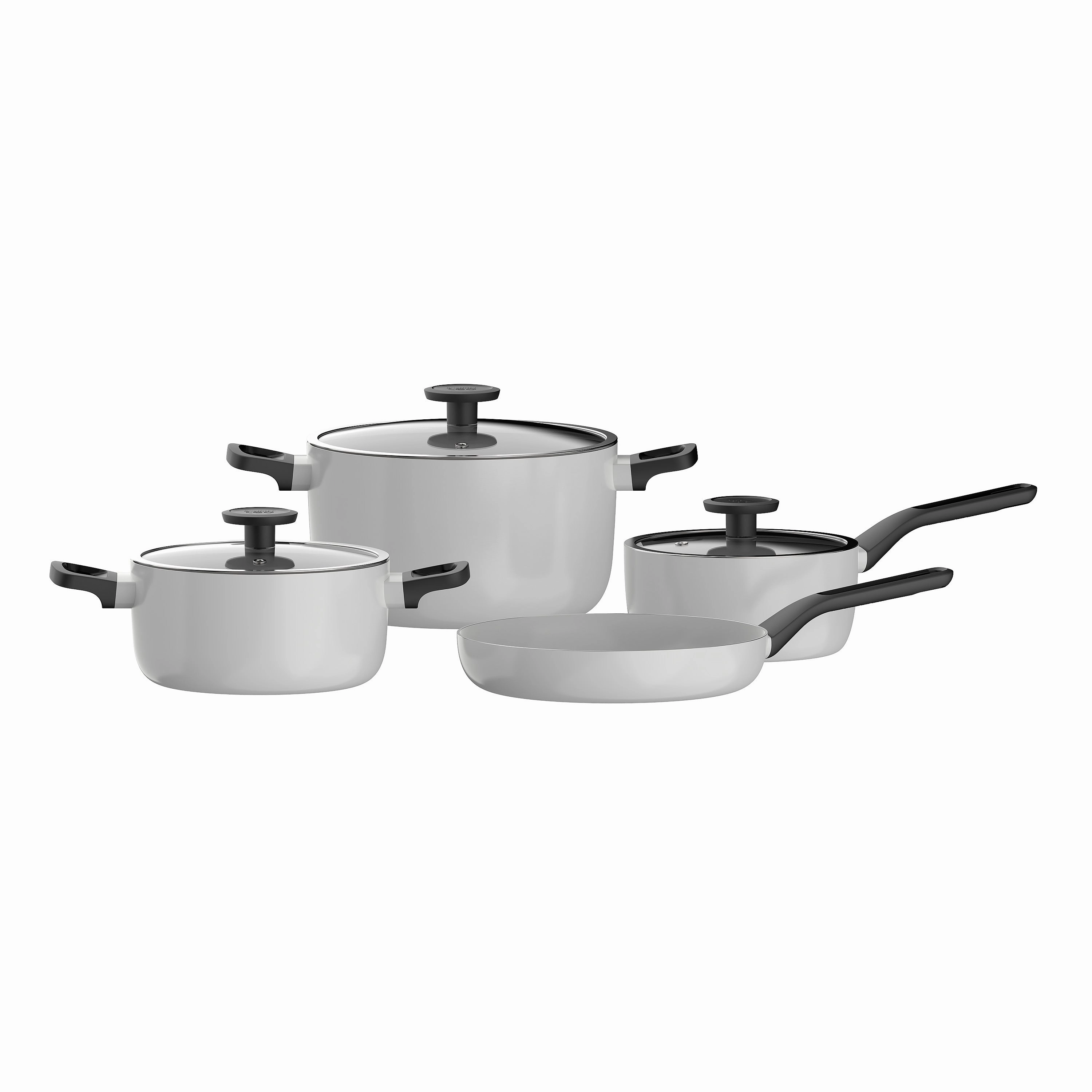 BergHOFF Leo Glints 7Pc Ceramic Nonstick Cookware Set, Spirit cookware set,cooking pots,kitchen cookware