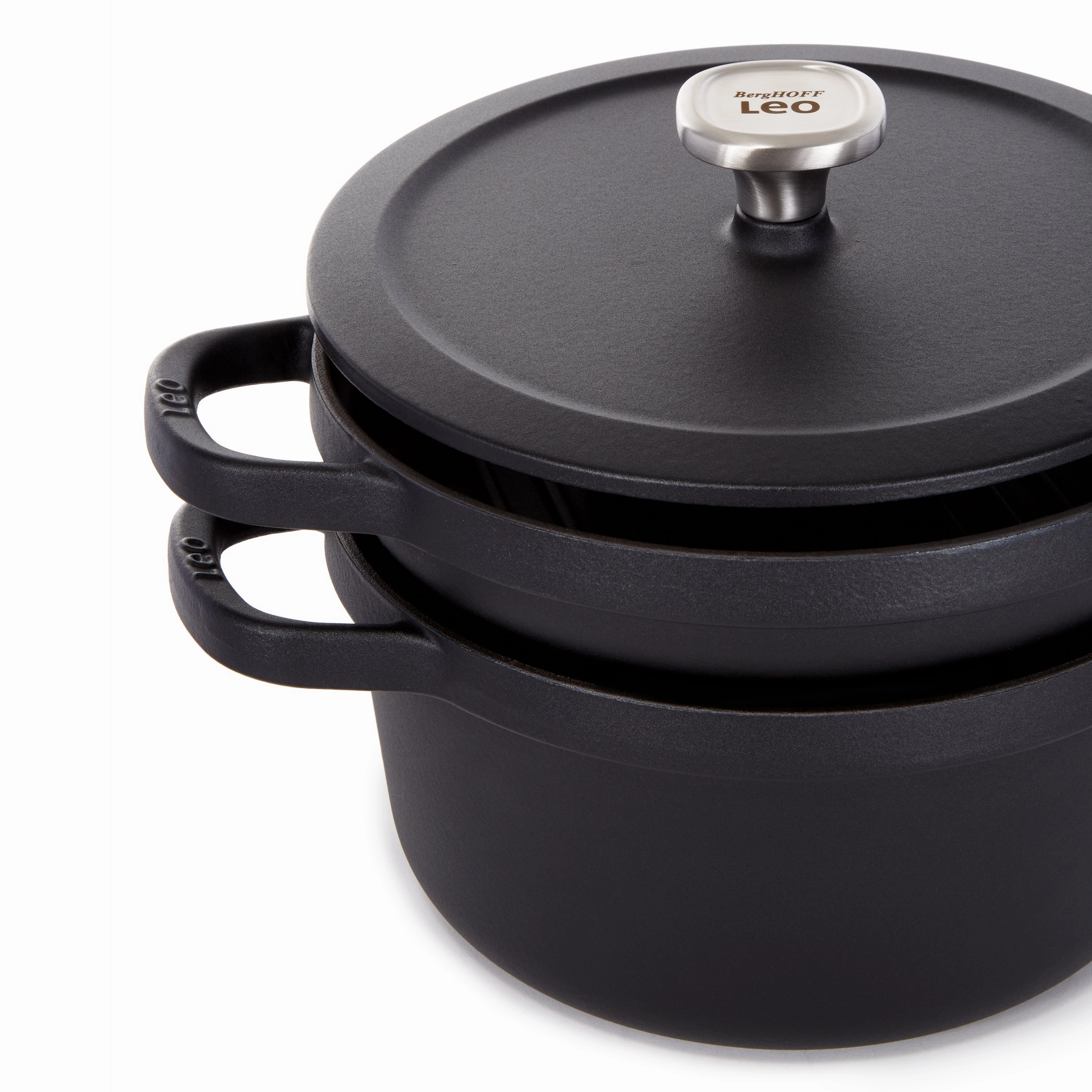 BergHOFF Leo Graphite 3Pc Enamel Cast Iron Cookware Set