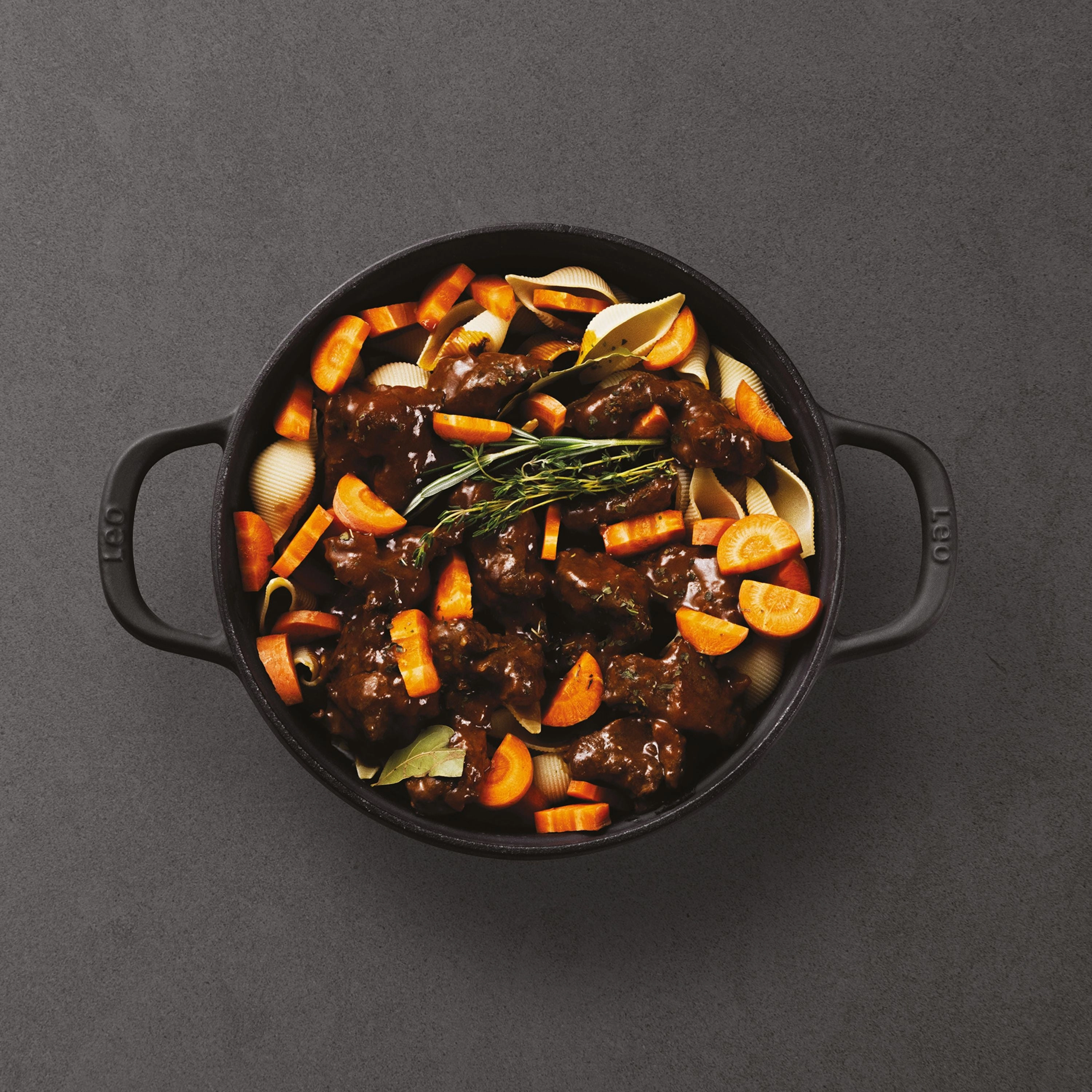 BergHOFF Leo Graphite 3Pc Enamel Cast Iron Cookware Set