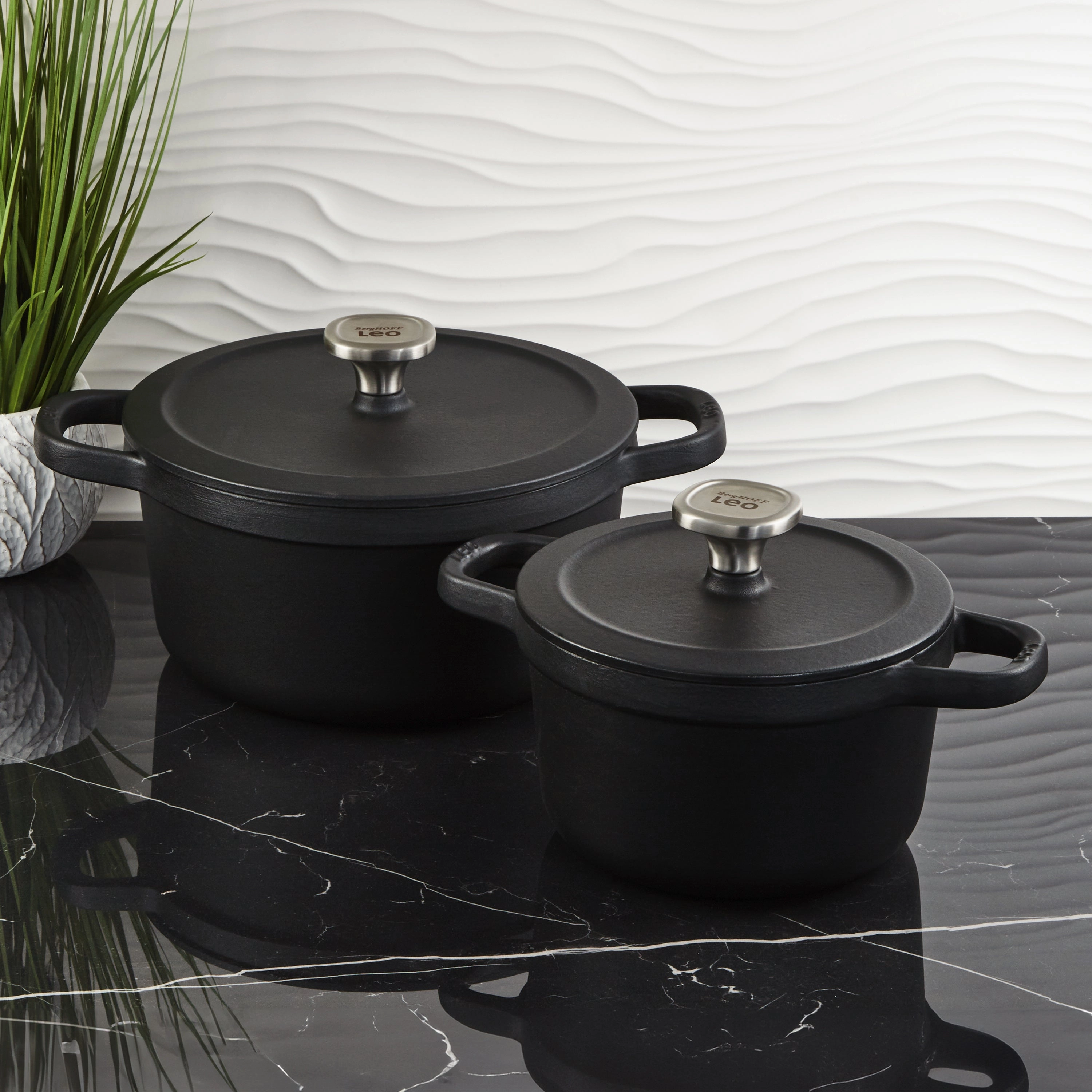 BergHOFF Leo Graphite 4pc Cast Iron Cookware Set