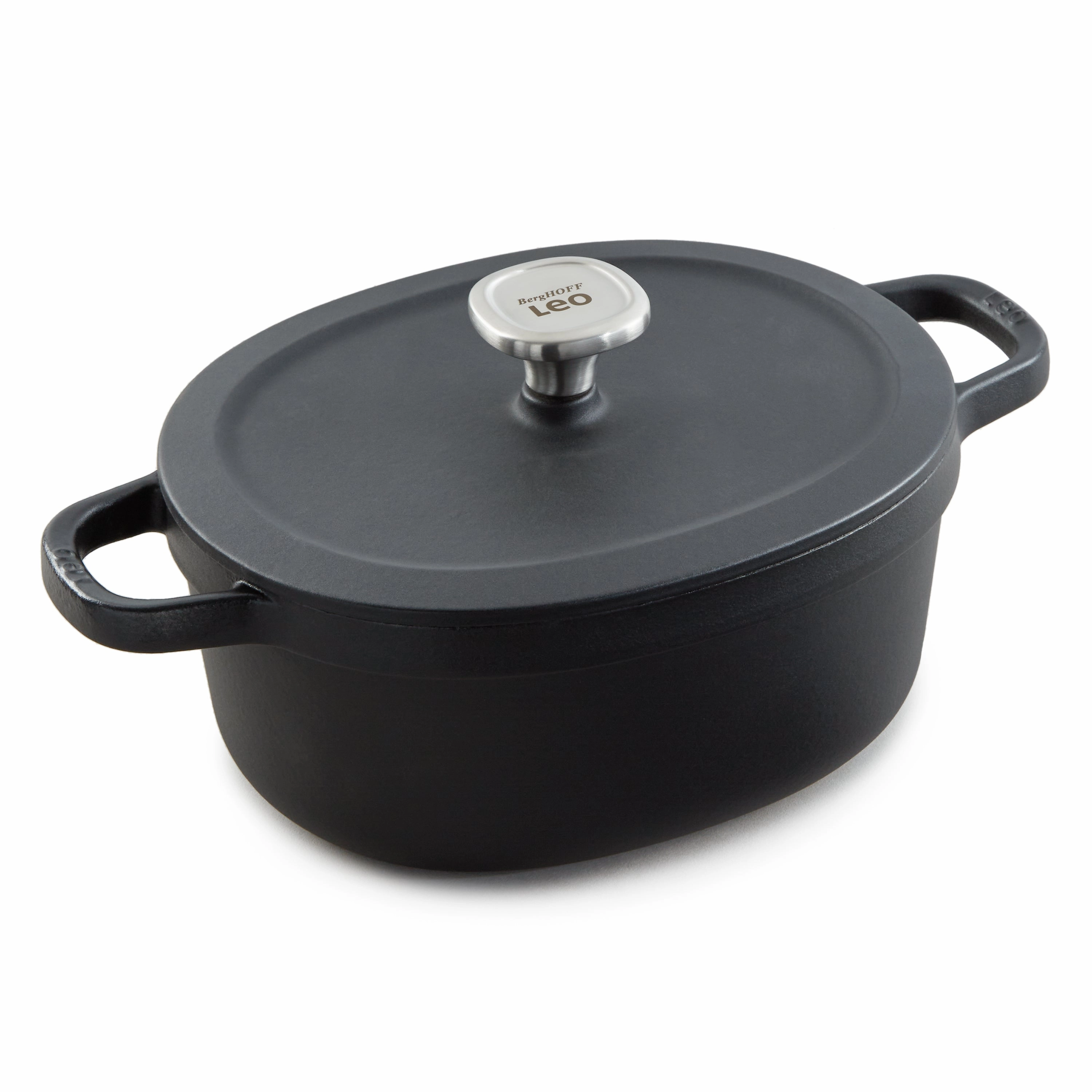 BergHOFF Leo Graphite 5qt. Enameled Cast Iron Oval Stockpot, 10.75" cookware set,cooking pots,kitchen cookware
