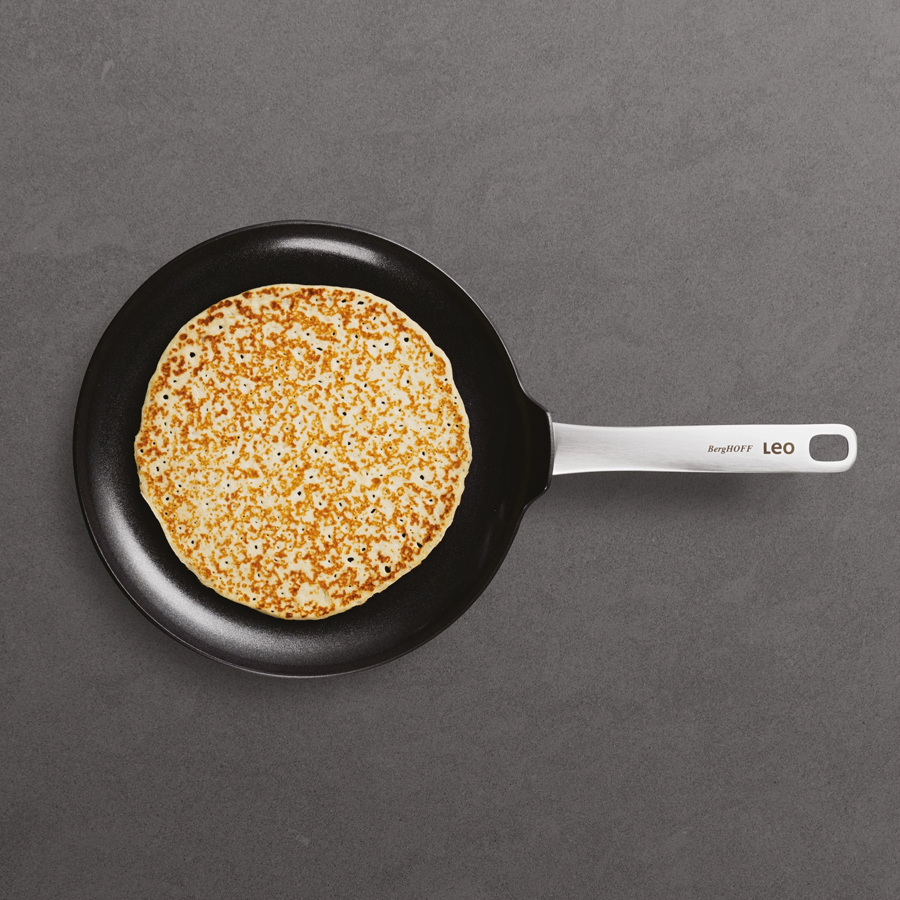 BergHOFF Leo Graphite Nonstick Ceramic Pancake Pan 10.25", Sustainable Recycled Material