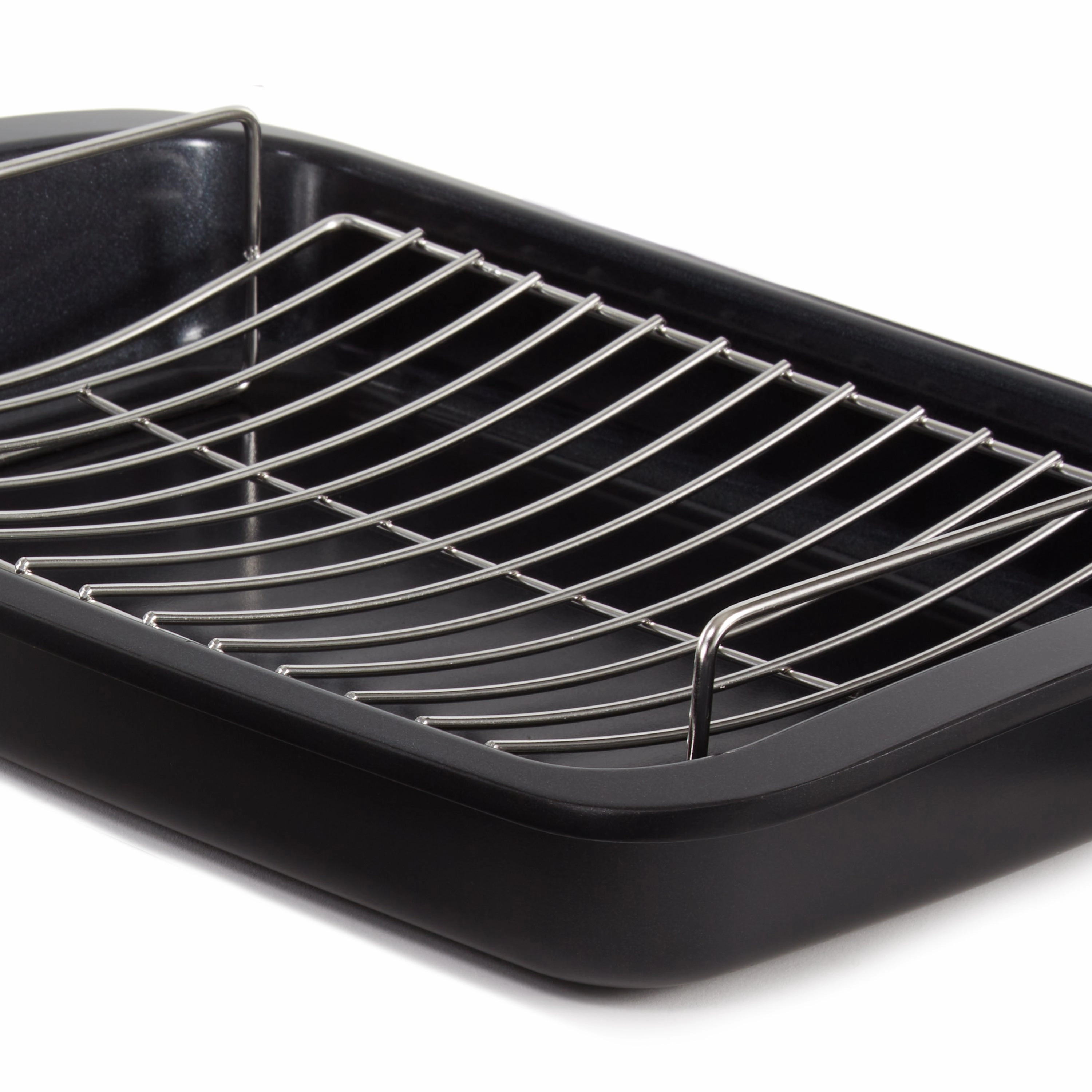 BergHOFF Leo Graphite Nonstick Recycled Cast Aluminum Roaster with Removable Rack 16.5" X 11" X 2.75"