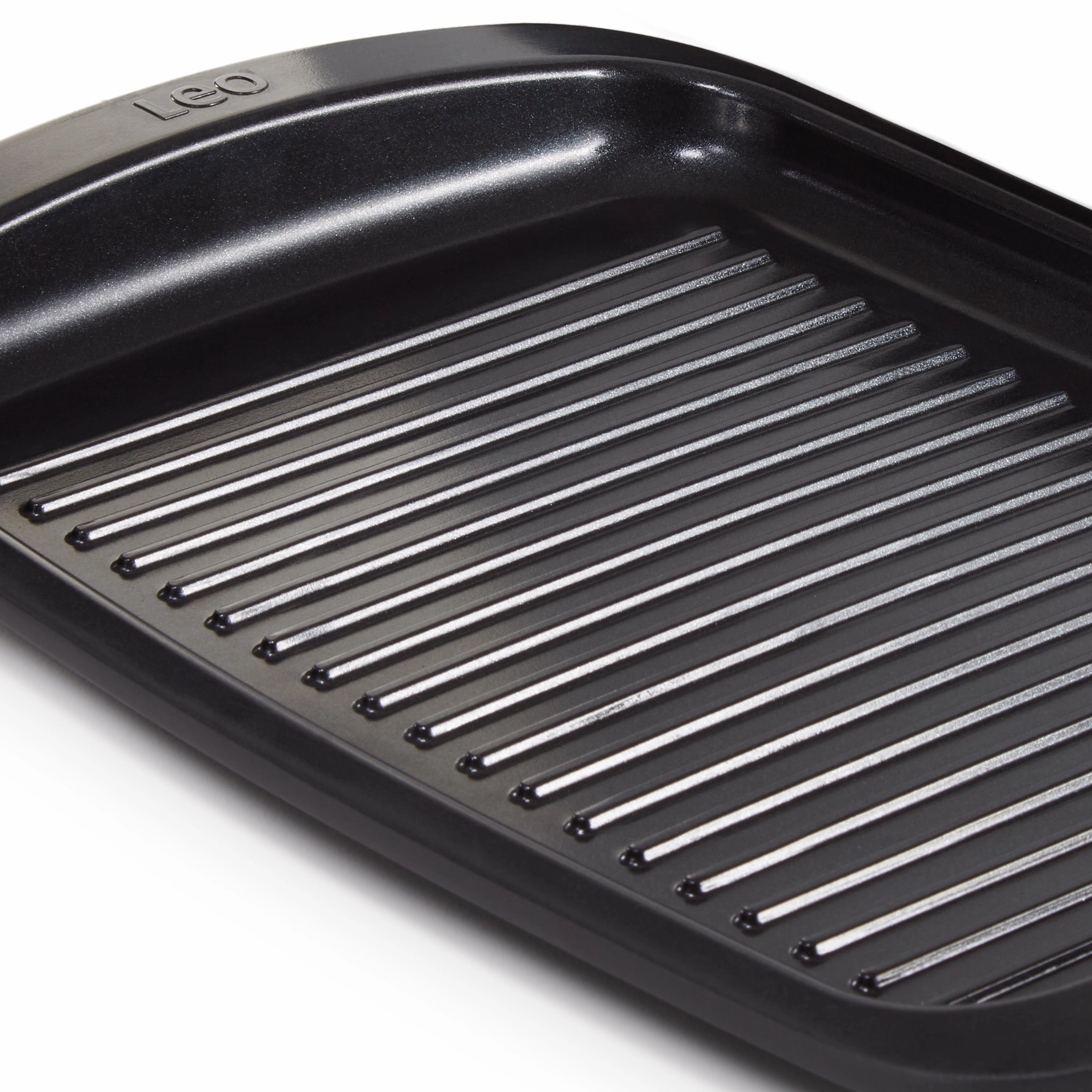 BergHOFF Leo Graphite Nonstick Recycled Cast Aluminum Teppanyaki Grill Plate 12.75"