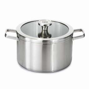 BergHOFF Leo Graphite Recycled 18/10 Stainless Steel Stockpot 10", 6.3qt. With Glass Lid cookware set,cooking pots,kitchen cookware