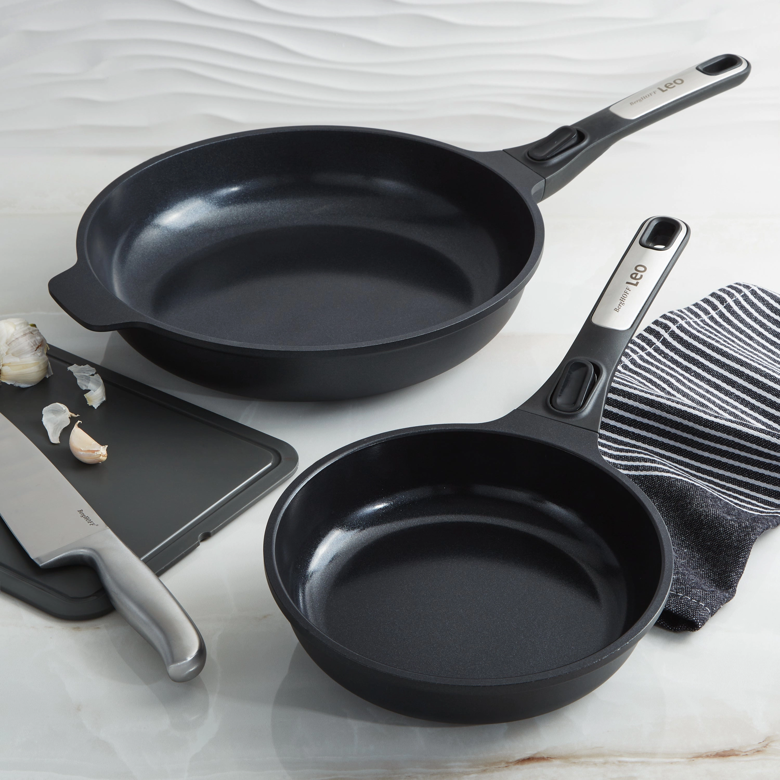 BergHOFF Leo Phantom 2pc Nonstick Ceramic Fry Pan Set, Recycled