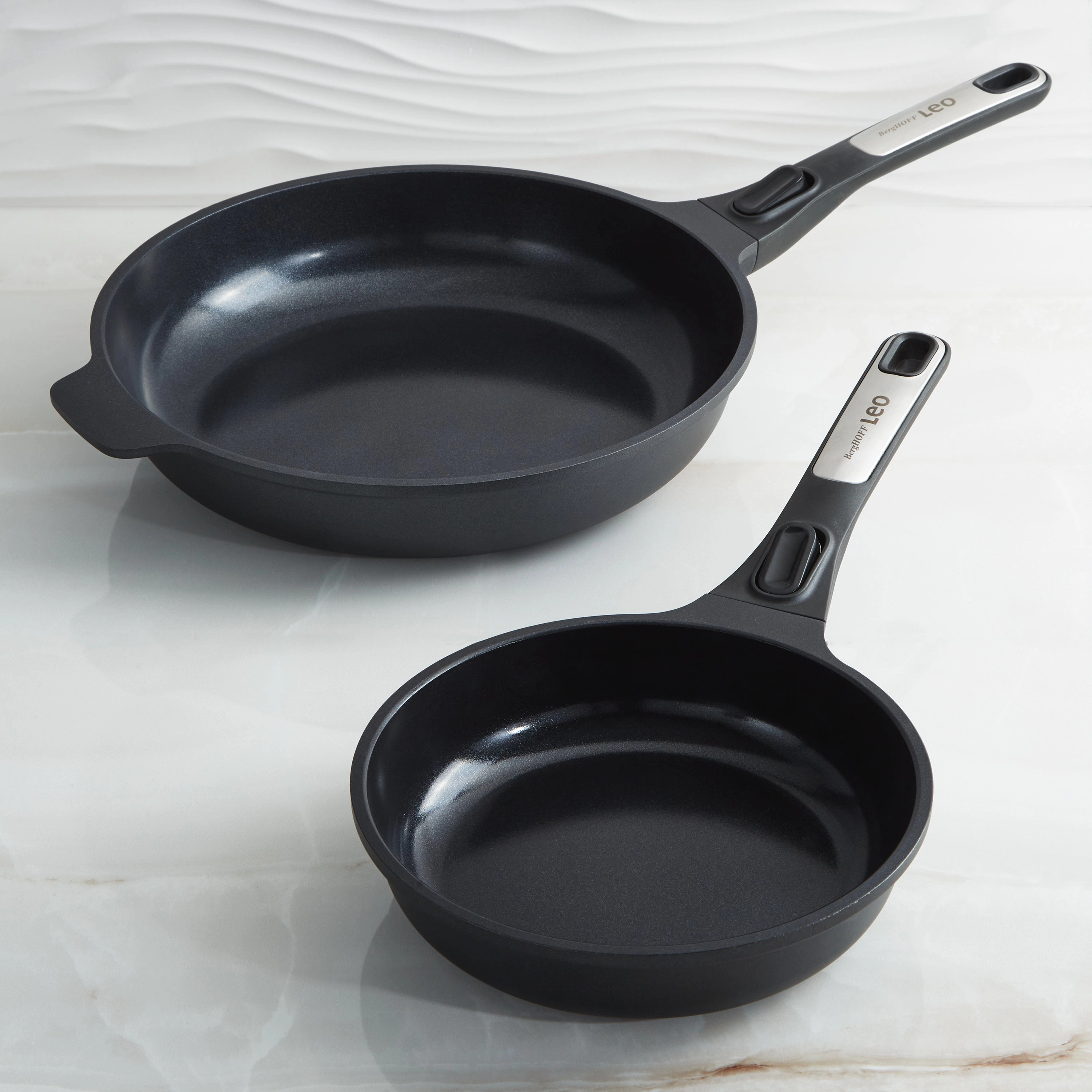 BergHOFF Leo Phantom 2pc Nonstick Ceramic Fry Pan Set, Recycled cookware set,cooking pots,kitchen cookware