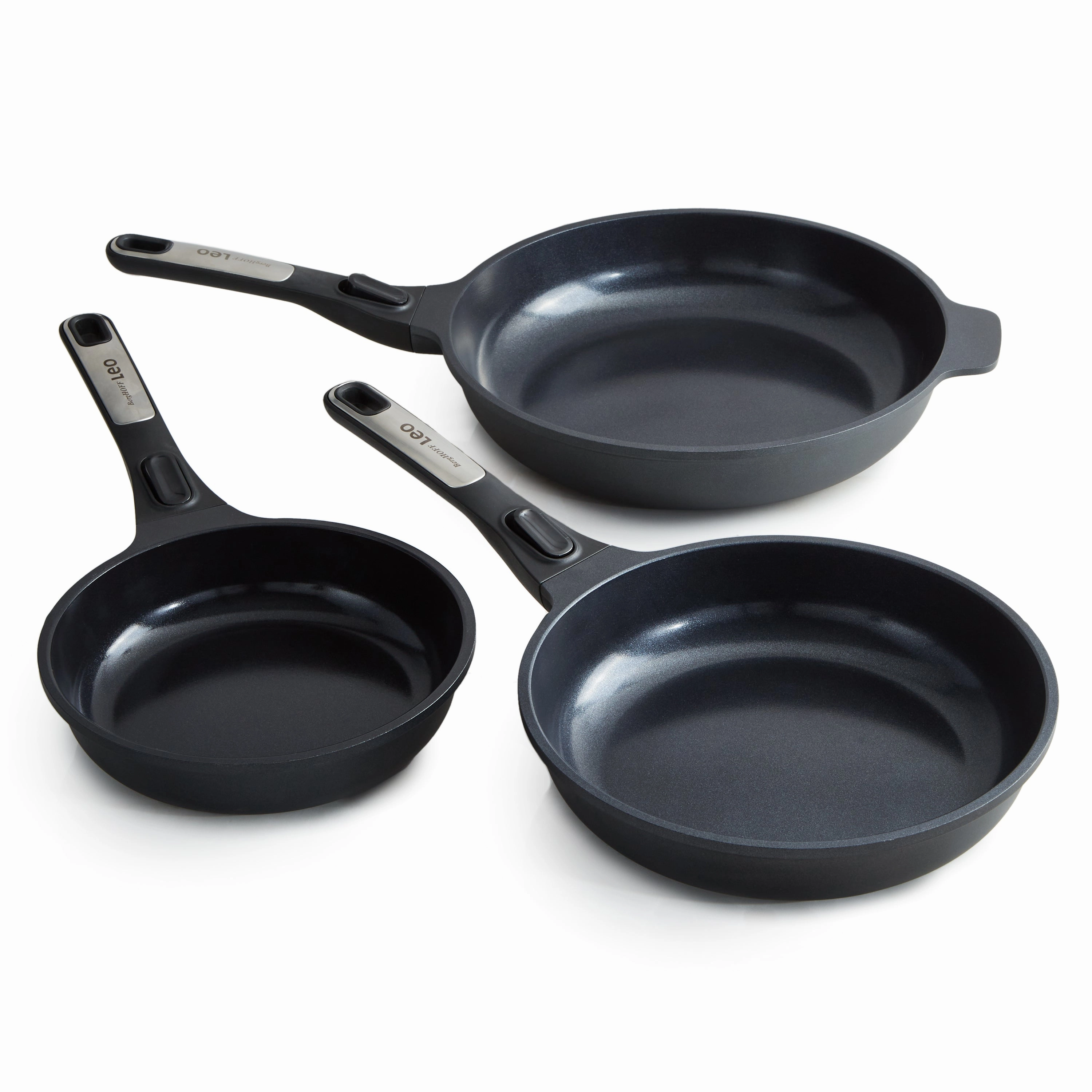 BergHOFF Leo Phantom 3pc Nonstick Ceramic Fry Pan Set, Recycled