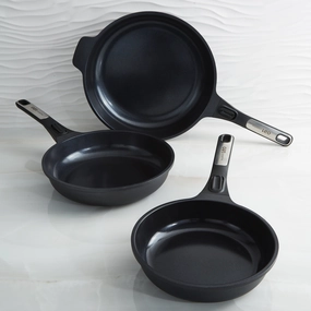 BergHOFF Leo Phantom 3pc Nonstick Ceramic Fry Pan Set, Recycled cookware set,cooking pots,kitchen cookware