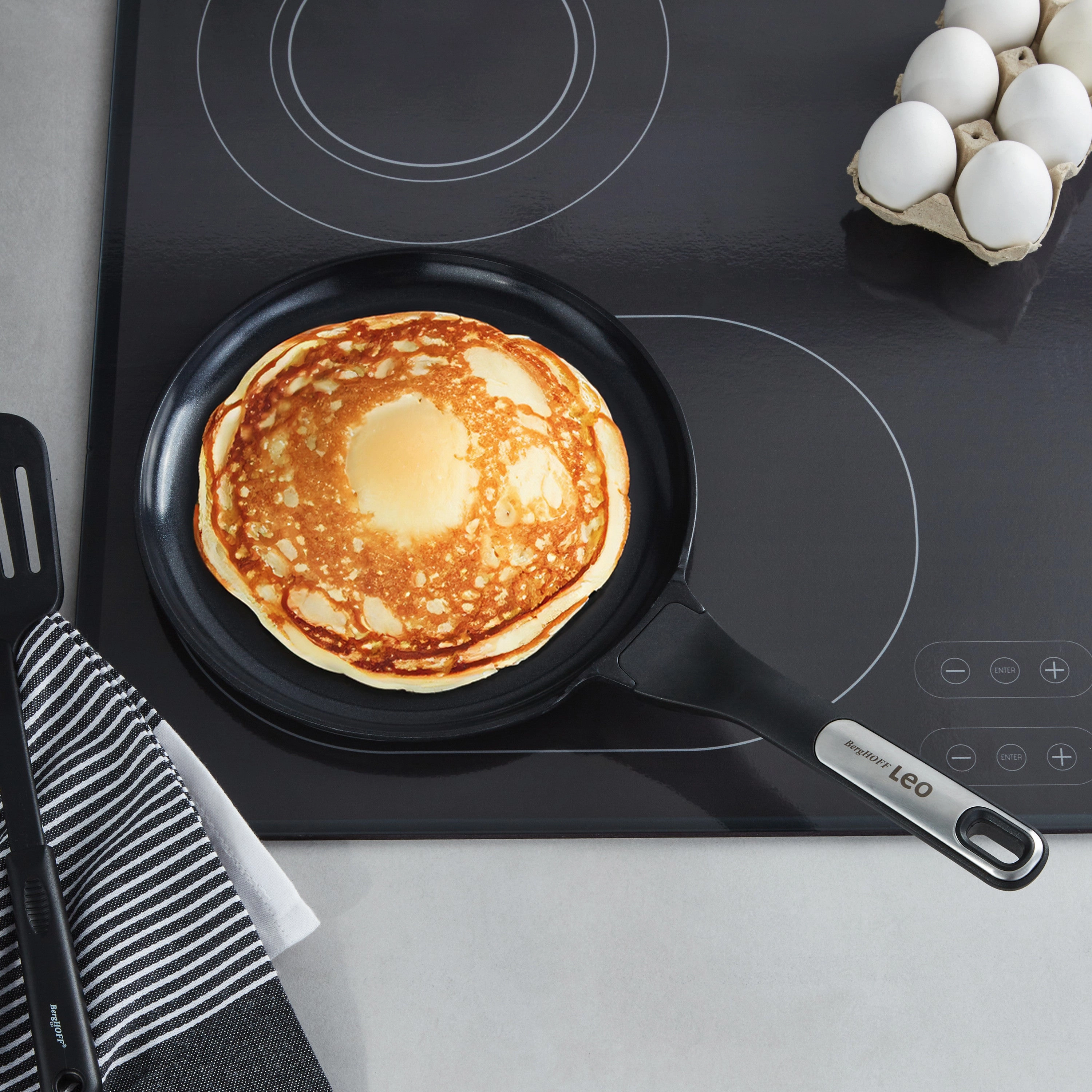 BergHOFF Leo Phantom 3pc Nonstick Ceramic Specialty Cookware Set, Recycled