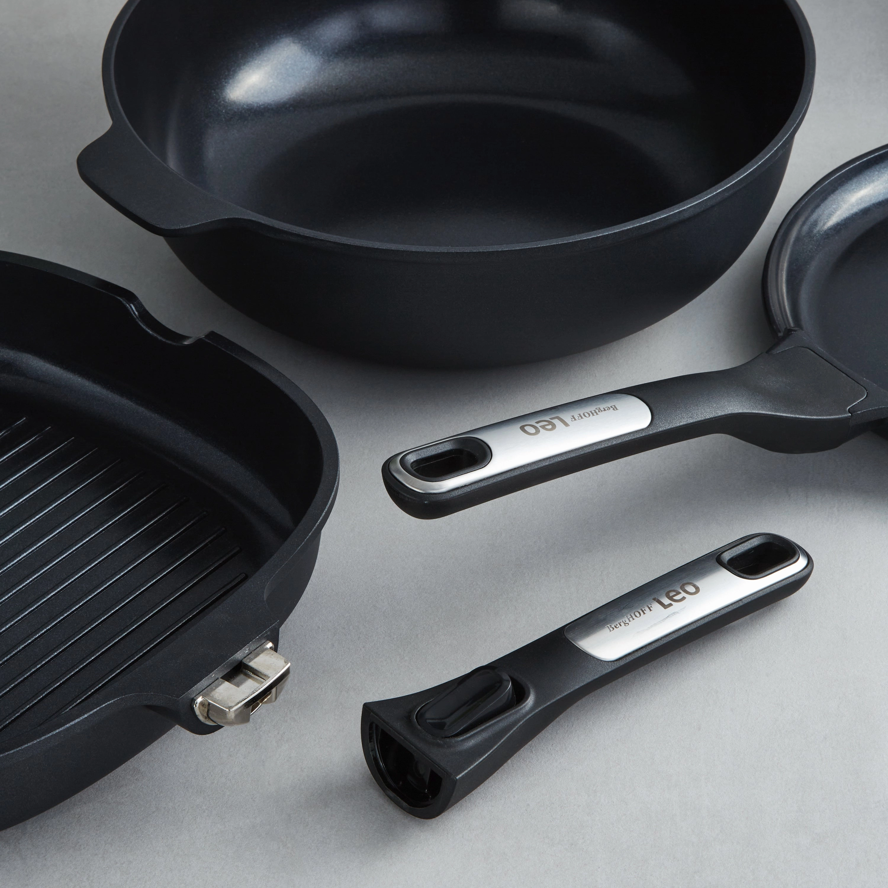 BergHOFF Leo Phantom 3pc Nonstick Ceramic Specialty Cookware Set, Recycled