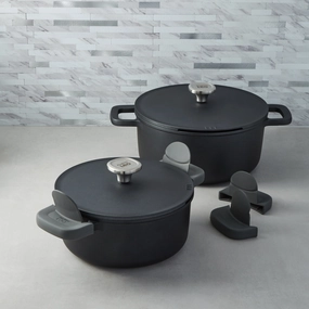 BergHOFF Leo Phantom 4pc Nonstick Ceramic Stockpot Set, Recycled cookware set,cooking pots,kitchen cookware