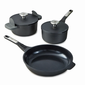 BergHOFF Leo Phantom 5pc Nonstick Ceramic Cookware Set, Recycled cookware set,cooking pots,kitchen cookware